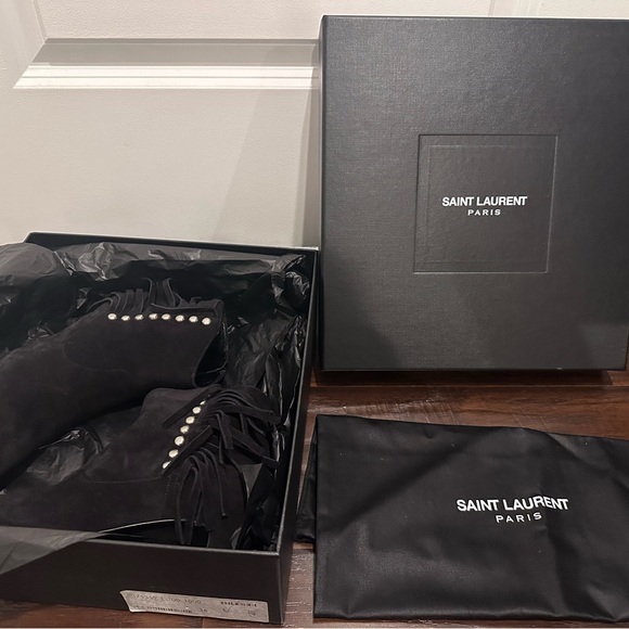 Saint Laurent Black Suede Ankle Boots | Size 36 - like new - Picture 7 of 7